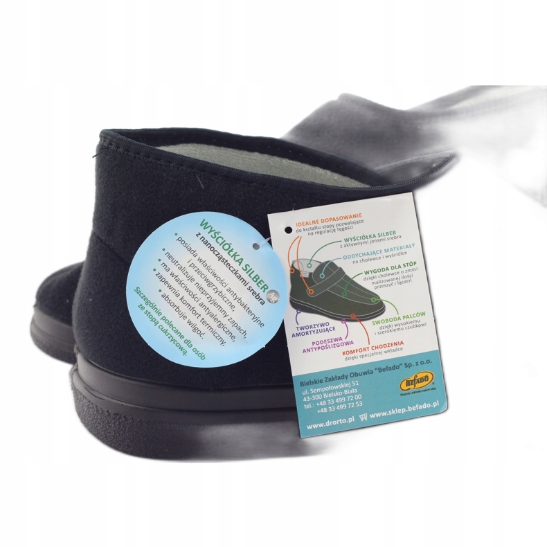 Dr.orto befado 986m003 mäns tofflor på känsliga fötter svart 6