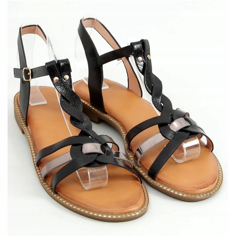 Svarta damsandaler C43 Svart 1