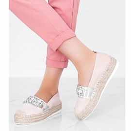Beige espadriller med Cher -stenar silver- 1