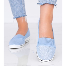 Blå glänsande ballerinor på Glam Star-kilen 1