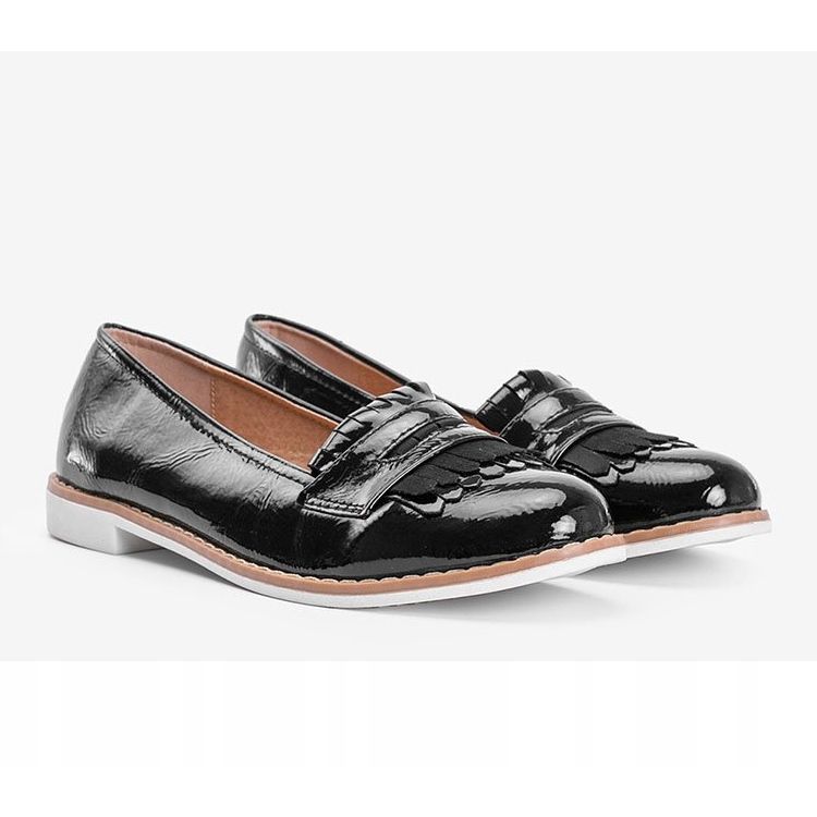 Black Perfect Lady -lackade loafers svart 1