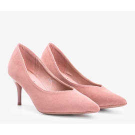 Rosa pumps på en Snaky häl 1