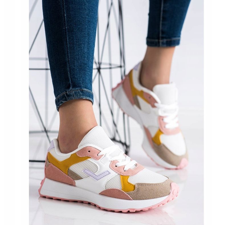 SHELOVET Färgglada sneakers vit mångfärgad 2