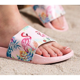 Bona Trendiga flip-flops med en flamingo rosa 2
