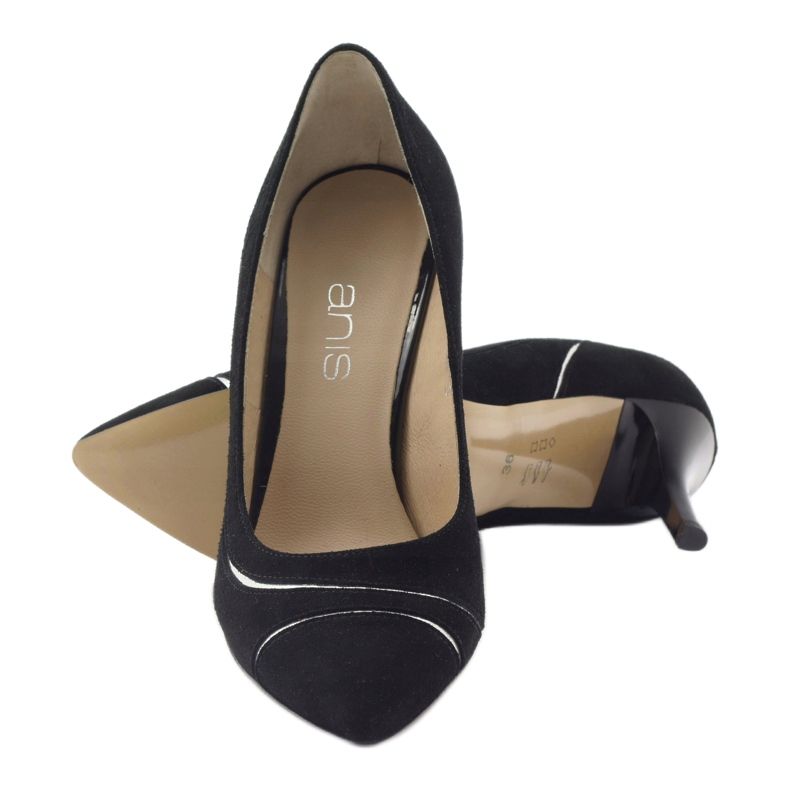 Pumps för kvinnor stiletter Anis 4474 svart silver- 3