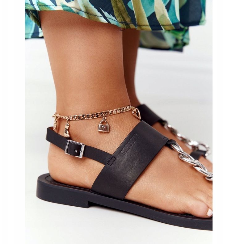 Läder Sandaler Flip-flops Big Star HH274705 Svart 1