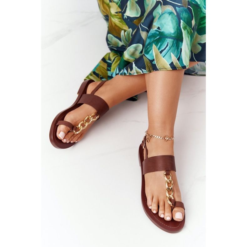 Läder Sandaler Flip-flops Big Star HH274706 Brun 2