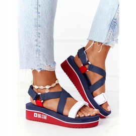 Foam Wedge Sandals Big Star HH274A084 Marinblå röd 1