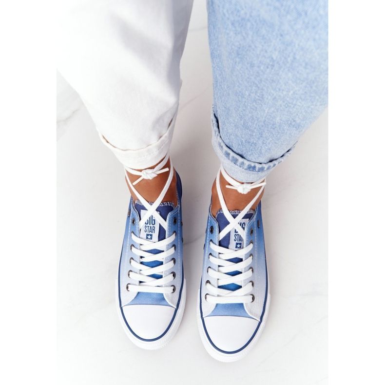 Dam Sneakers Big Star HH274129 Ombre Marinblå vit 2