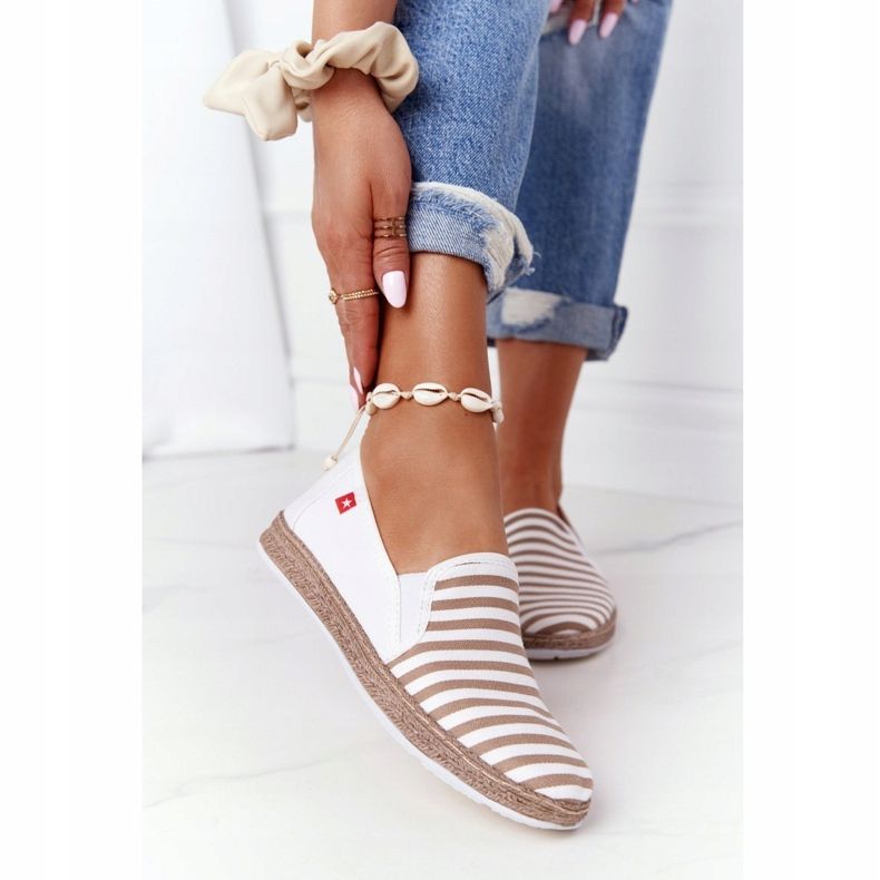 Kvinnors Espadrilles Big Star HH276001 Beige-White vit brun 1