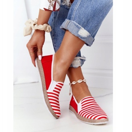 Dam Espadrilles Big Star HH276003 Röd-Vit 1