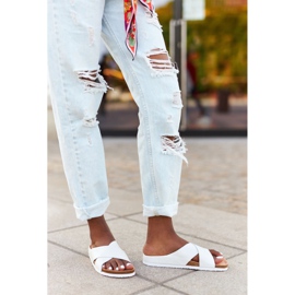 Läderprofilerade tofflor Big Star HH274647 Vit 1