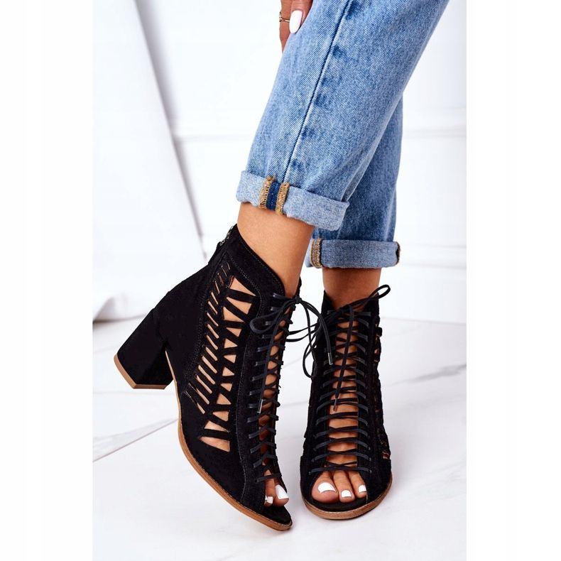 Mocka Openwork Stövlar Maciejka Röd 04040-01 Svart 1