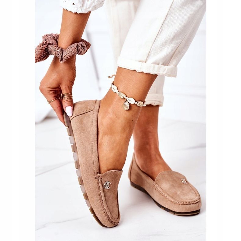 PS1 Mocka Loafers för kvinnor Ljusbrun Madelyn beige 2