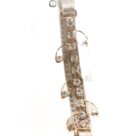 Guldsandaler på stolpe med Zircon Espinto S352 gyllene 5