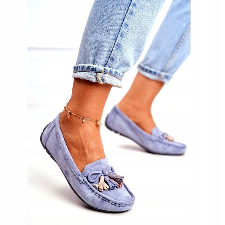 Evento Dam Loafers Mocka 20PB35-2003 Blå Donna Mia 3