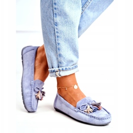 Evento Dam Loafers Mocka 20PB35-2003 Blå Donna Mia 5