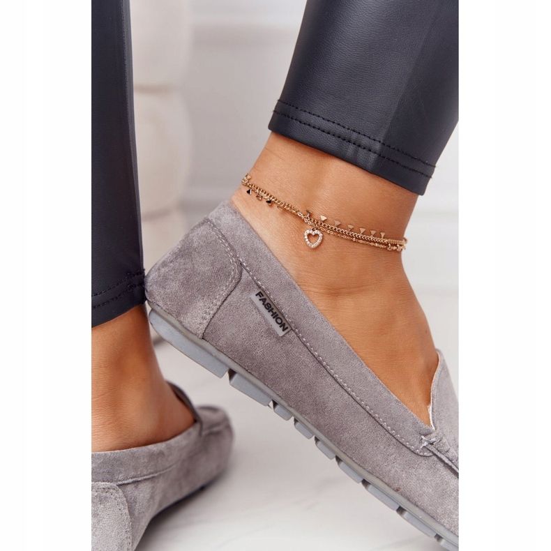 PH1 Loafers i mocka för kvinnor grå San Marino 4