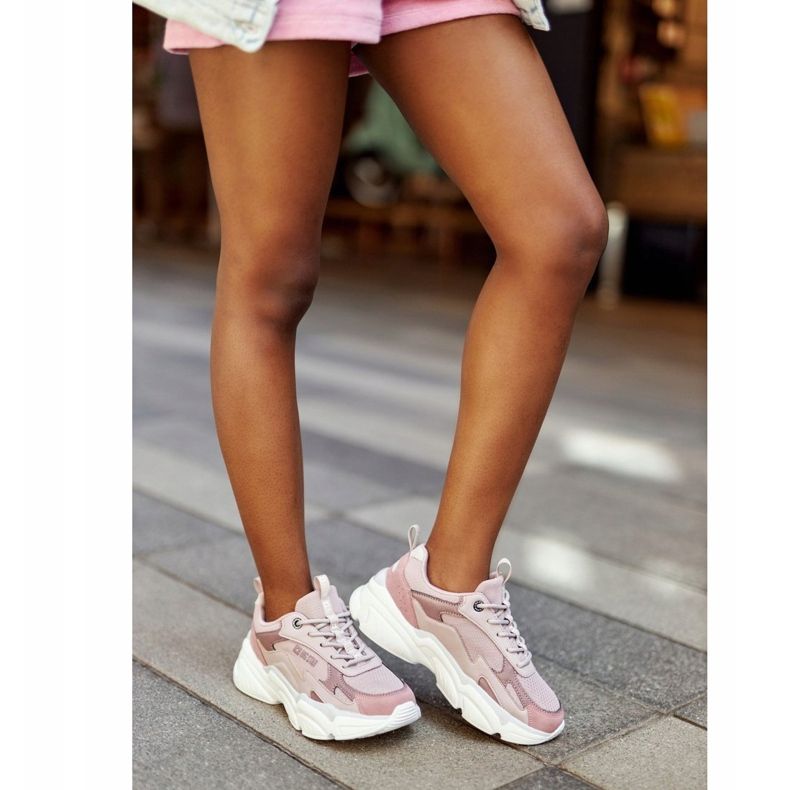 Kvinnors sportskor Memory Foam Big Star HH274258 Violet violett rosa 2