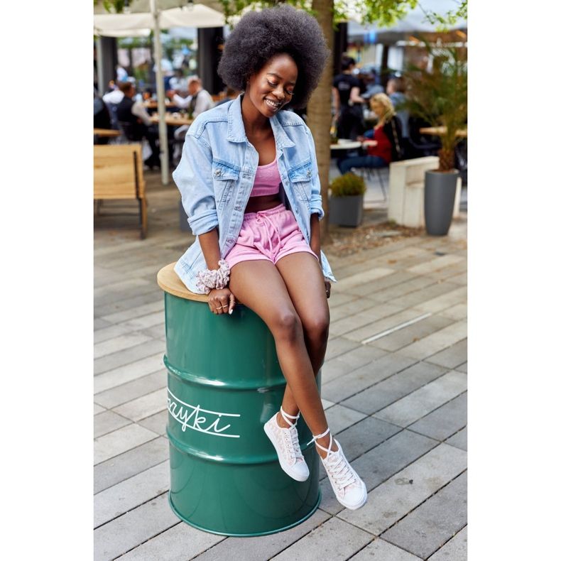 PS1 Dam loggade sneakers Vit-rosa Day Off 1