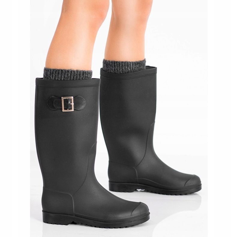 SHELOVET Höga gummigaloscher svart 1