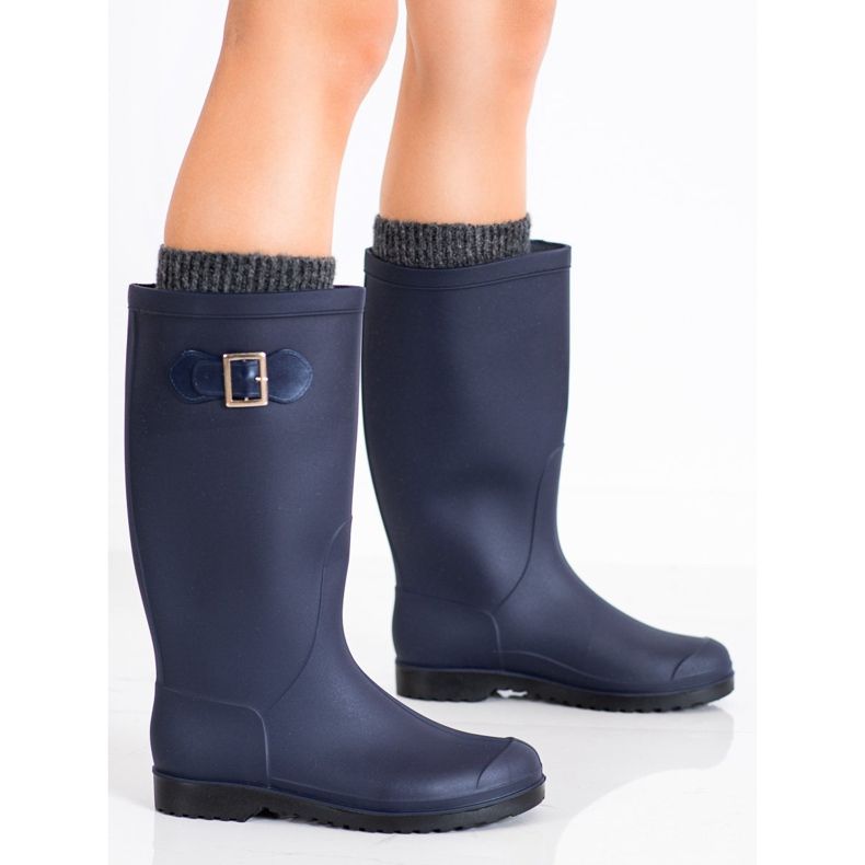 SHELOVET Höga gummigaloscher marinblå blå 1