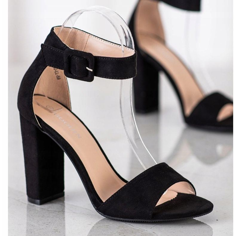 Goodin Svarta sandaler på en hög stolpe 1