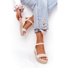 PS1 Beige baleariska kile sandaler 5