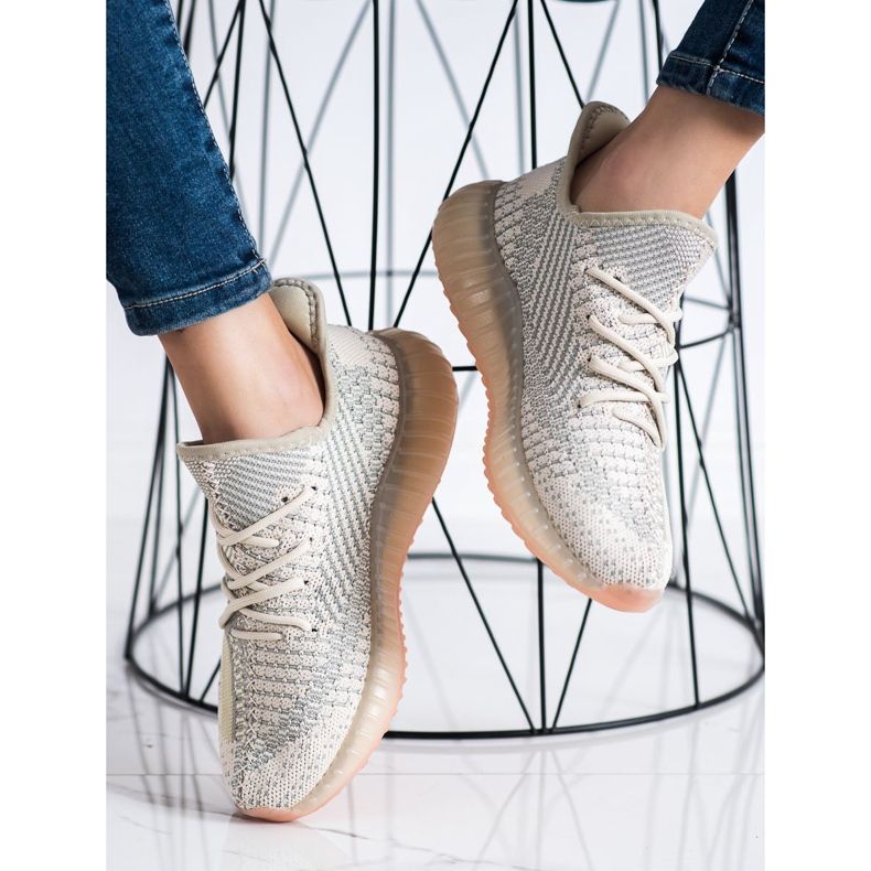 SHELOVET Textilskor på plattformen beige 2