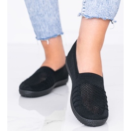 Djupsvarta öppen slip -on -sneakers 1
