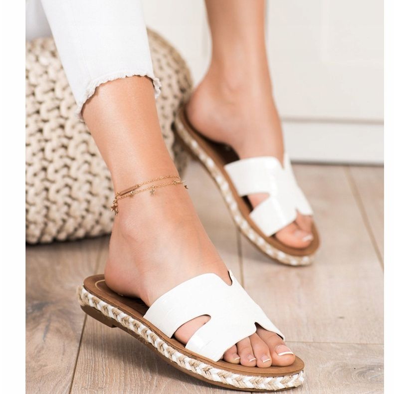 SHELOVET Casual vita tofflor 1