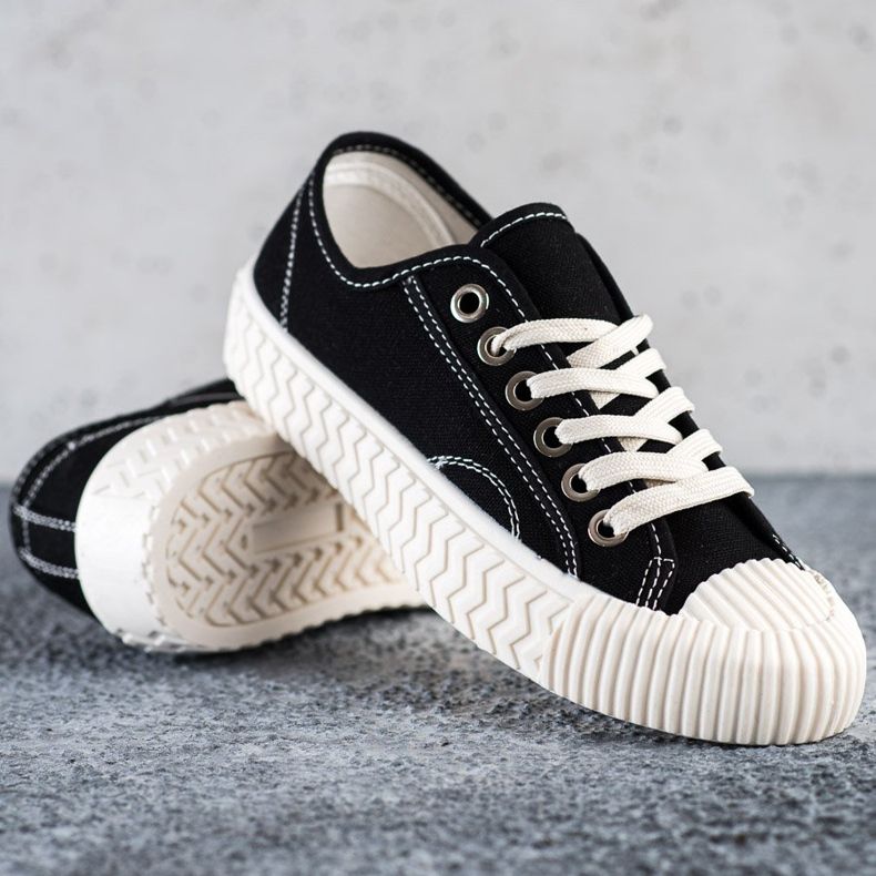 SHELOVET Sneakers på plattformen svart 1