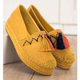 Coura Mocka Espadrilles Med fransar gul 2