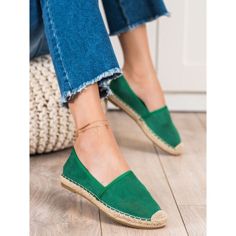 SHELOVET Grön Openwork Espadrilles 2
