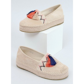 Espadriller med fransar beige 1735 Beige 1