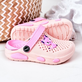Barnens rosa Crocs rosa tofflor Olivia 1