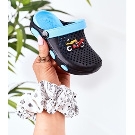 Barnskumtofflor Kroks Svart-Blå Oliver 2