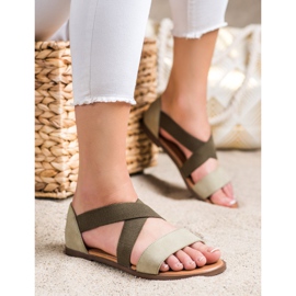 Bekväma slip-on sandaler av Sergio Leone grön 1