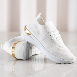 SHELOVET Bekväma slip-on sneakers vit 1