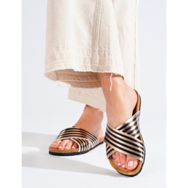 Bona Casual randiga flipflops svart gyllene 1