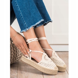 Seastar Bundet Espadrilles på plattformen beige 2