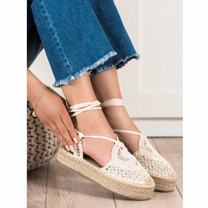 Seastar Bundet Espadrilles på plattformen beige 2