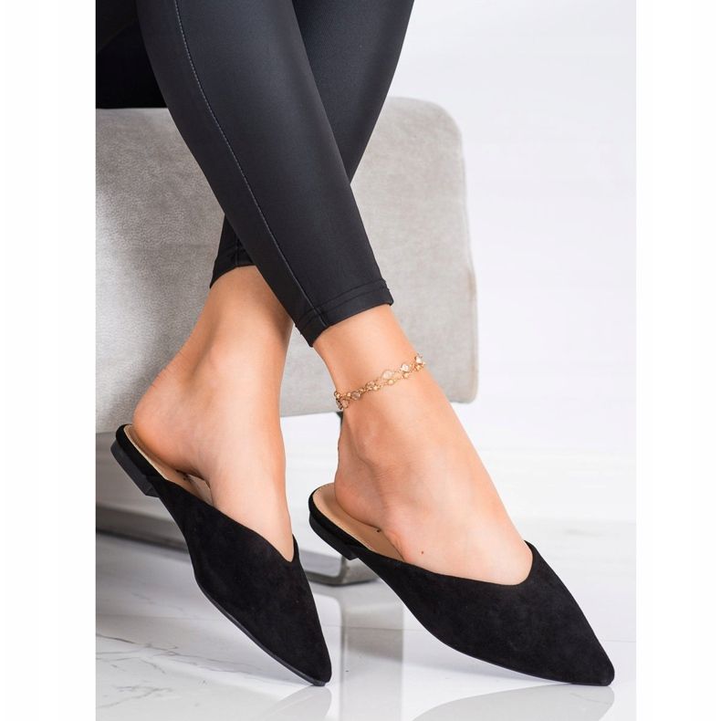 Seastar Tofflor i mocka svart 1