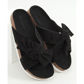 Svarta kork tofflor 7853 Svart 1