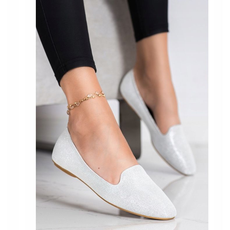 Super Mode Glitter ballerinor silver- 1