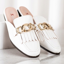 Seastar Snygga tofflor med prydnad vit 2