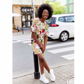 Kvinnors höga sneakers på en Manhattan vit plattform 2