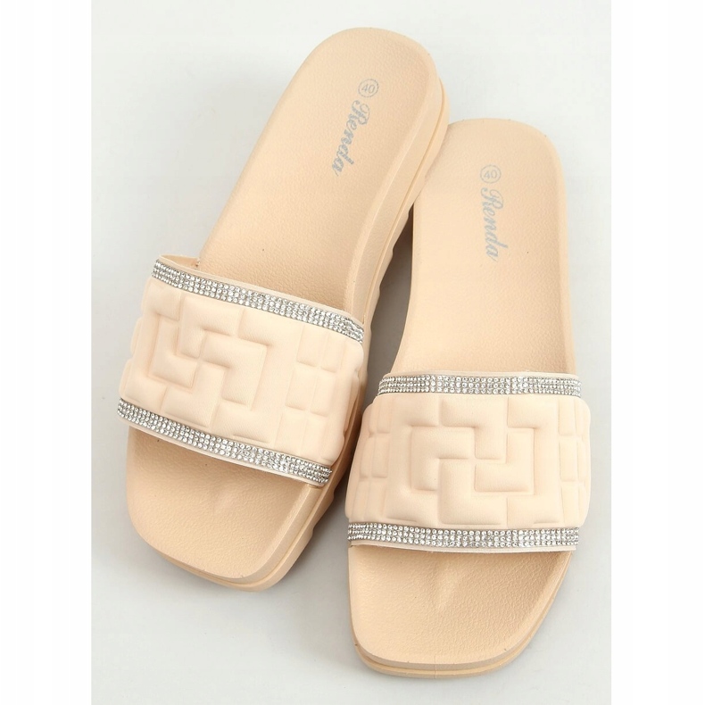 Beige tofflor för kvinnor 35-211 Beige 1