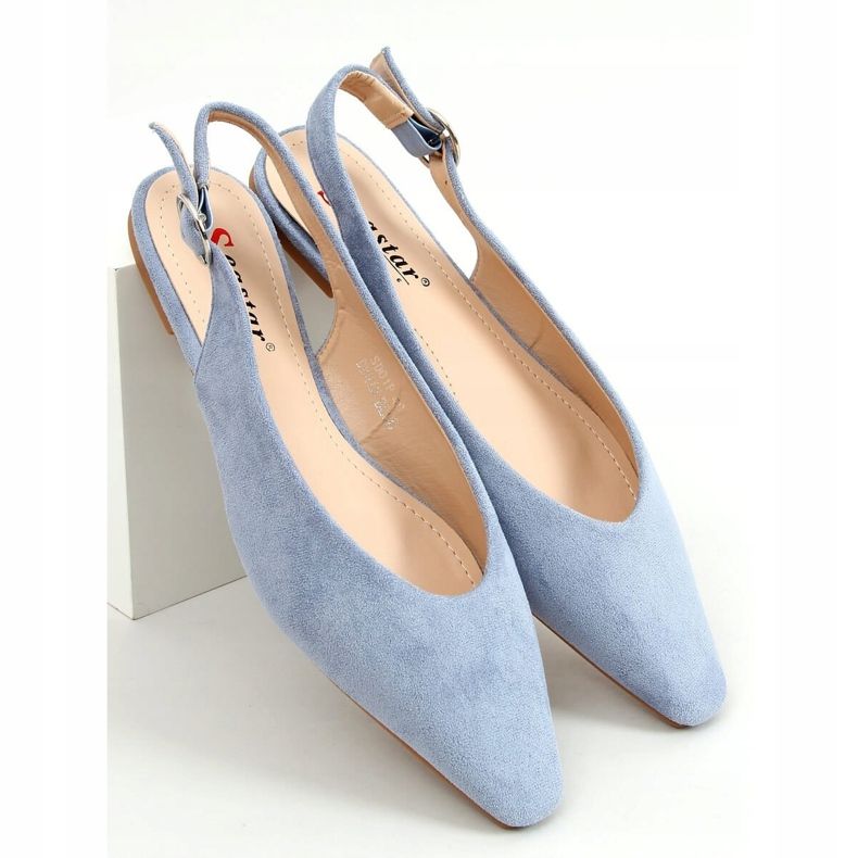 Open ballerinas blå SD01P Denim Blue 1