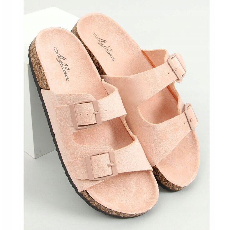 Rosa kork tofflor MS10005 Naken 1